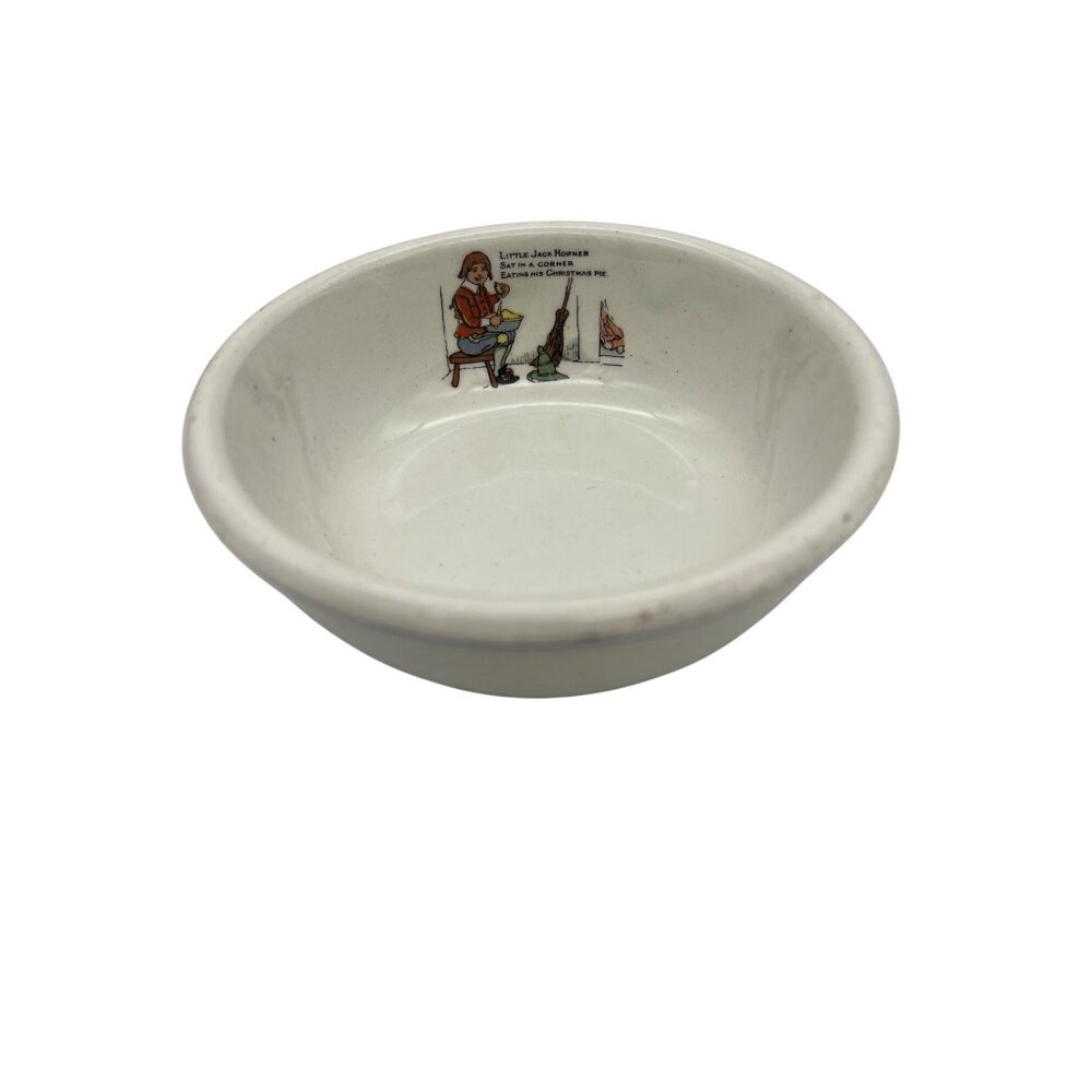 Vintage Nursery Rhyme Baby / Child’s Bowl Little Jack Horner 4.75″ Across